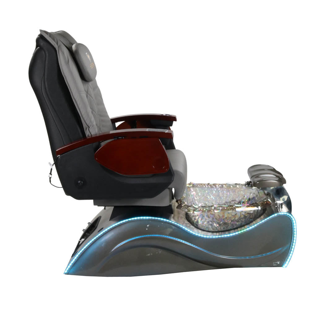 Pedicure Spa Chair - Nimbus (Wood | Grey | Silver)