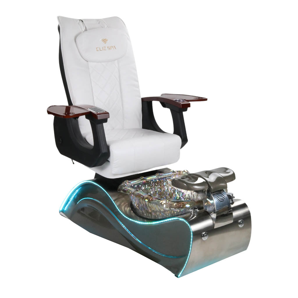Pedicure Spa Chair - Nimbus (Wood | White | Silver)