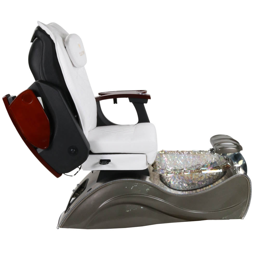 Pedicure Spa Chair - Nimbus (Wood | White | Silver)