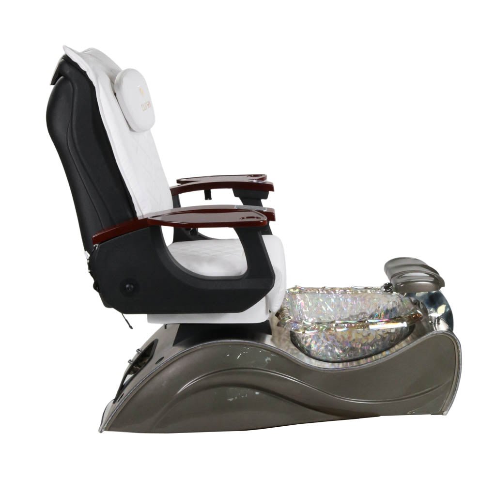 Pedicure Spa Chair - Nimbus (Wood | White | Silver)