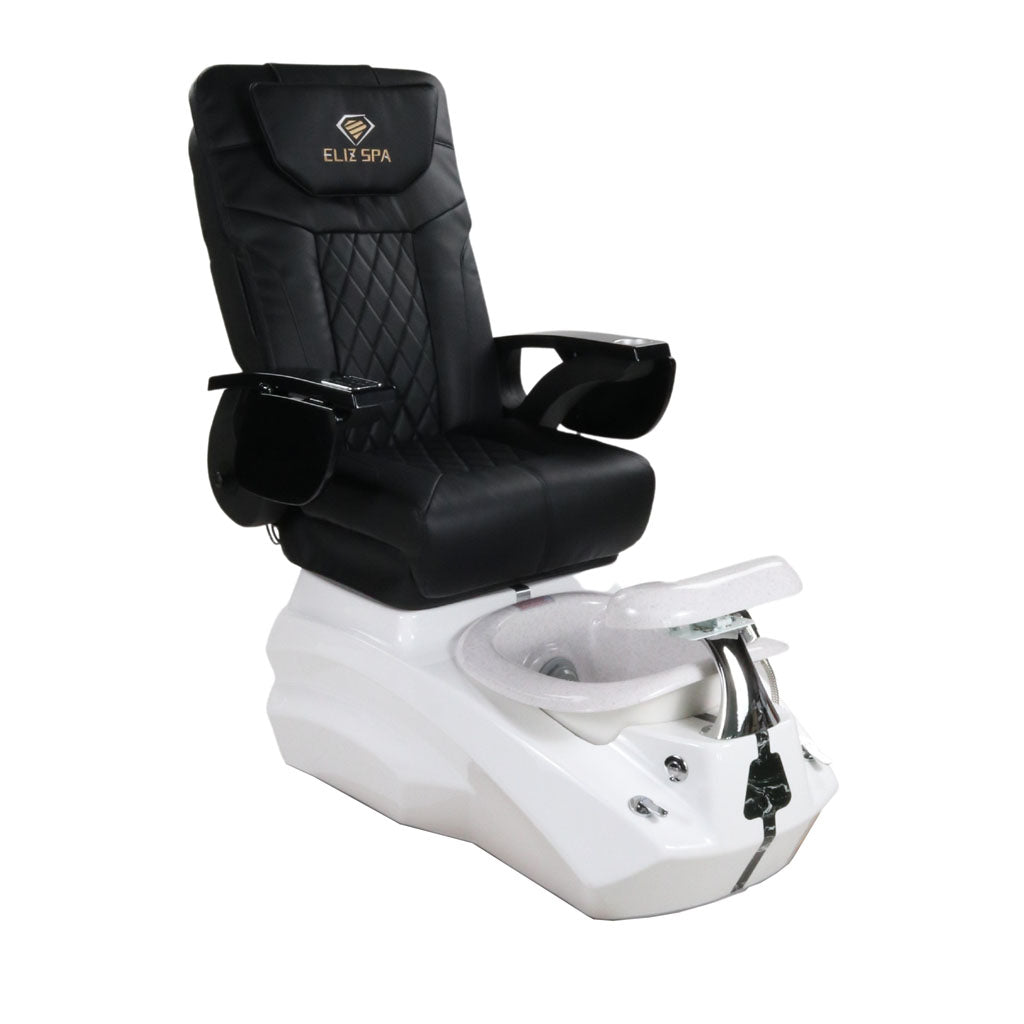 Pedicure Spa Chair - Zeta (Black | Black | White)