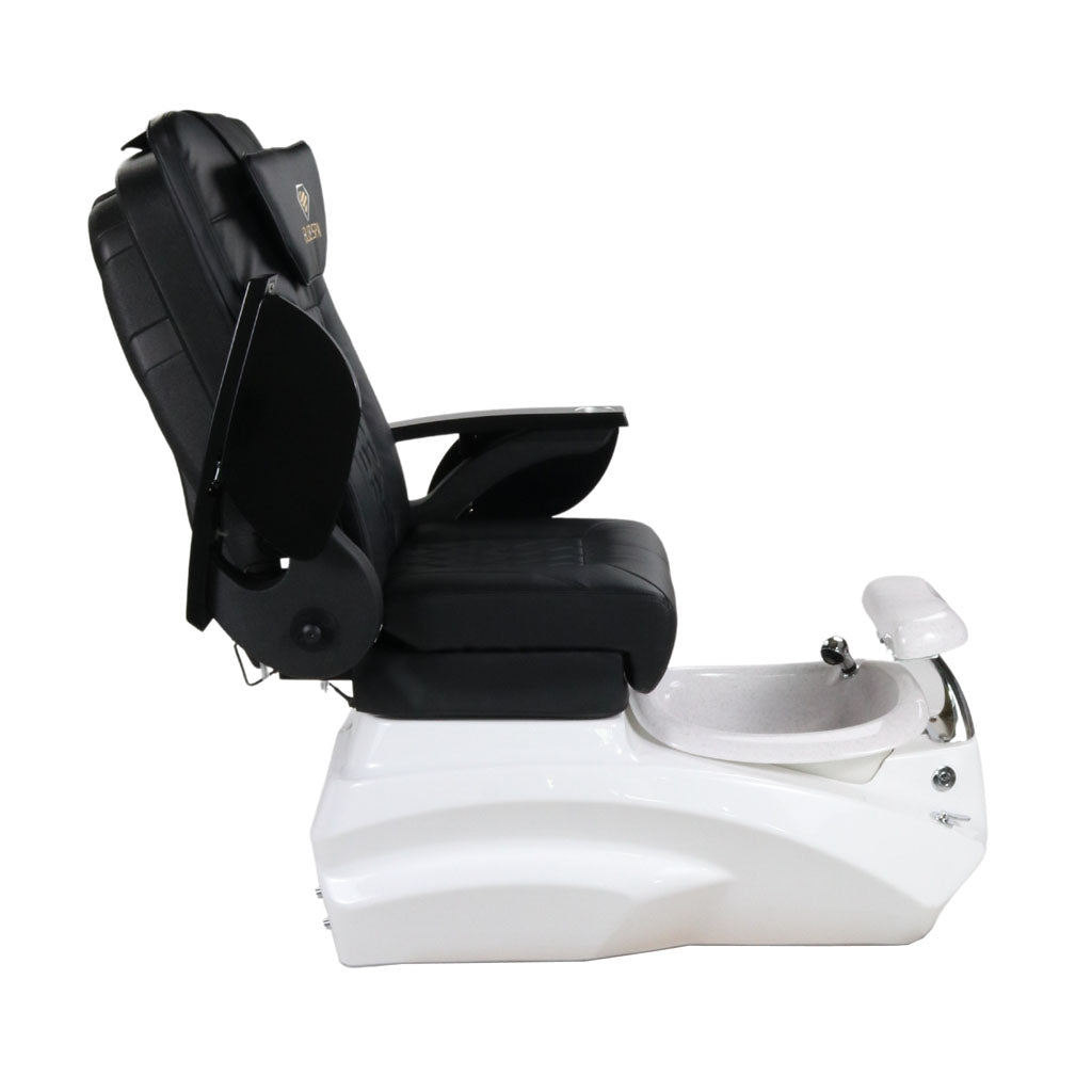 Pedicure Spa Chair - Zeta (Black | Black | White)