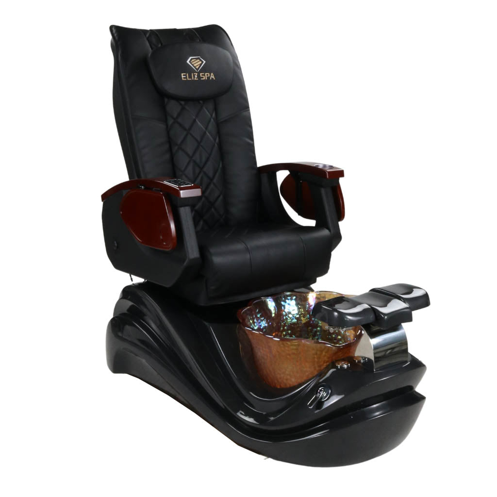 Pedicure Spa Chair - Phoenix (Wood | Black | Black)