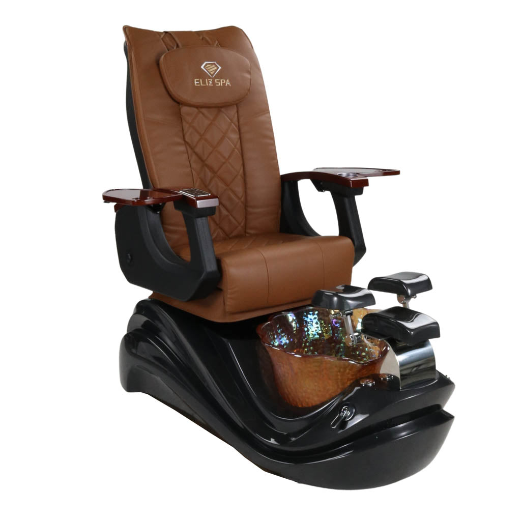 Pedicure Spa Chair - Phoenix (Wood | Cappuccino | Black)