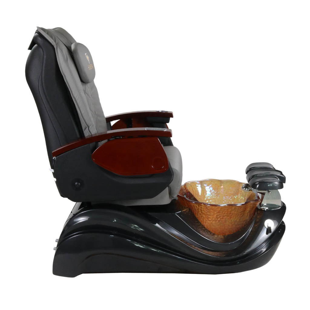 Pedicure Spa Chair - Phoenix (Wood | Grey | Black)
