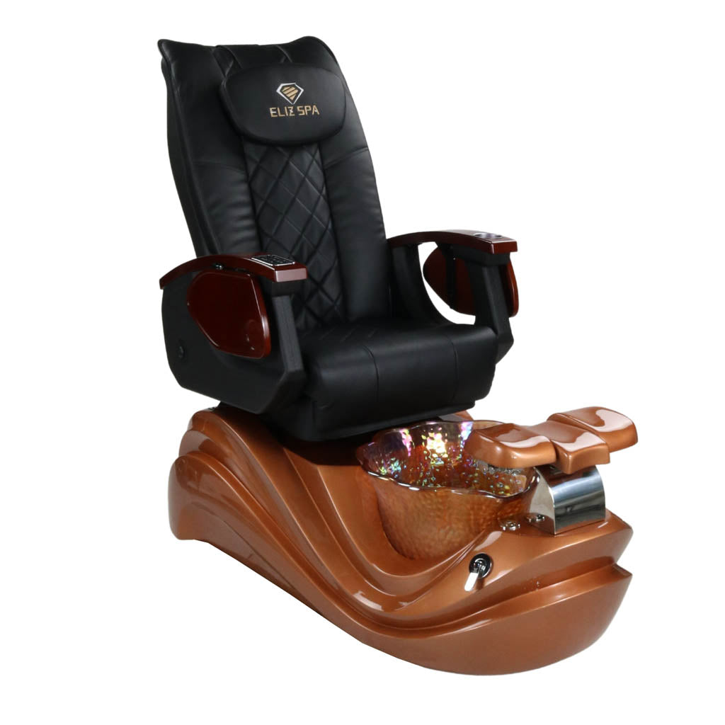 Pedicure Spa Chair - Phoenix (Wood | Black | Gold)