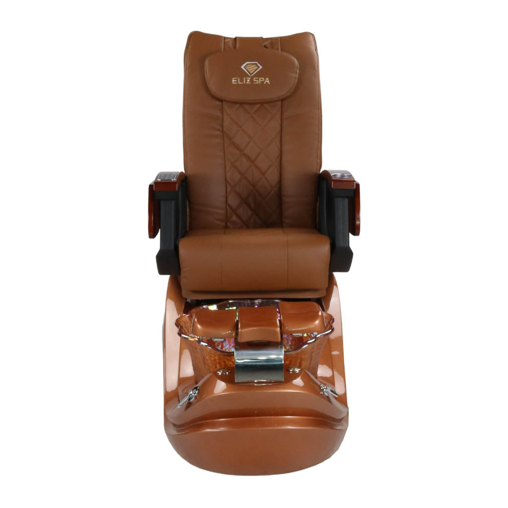 Pedicure Spa Chair - Phoenix (Wood | Cappuccino | Gold)