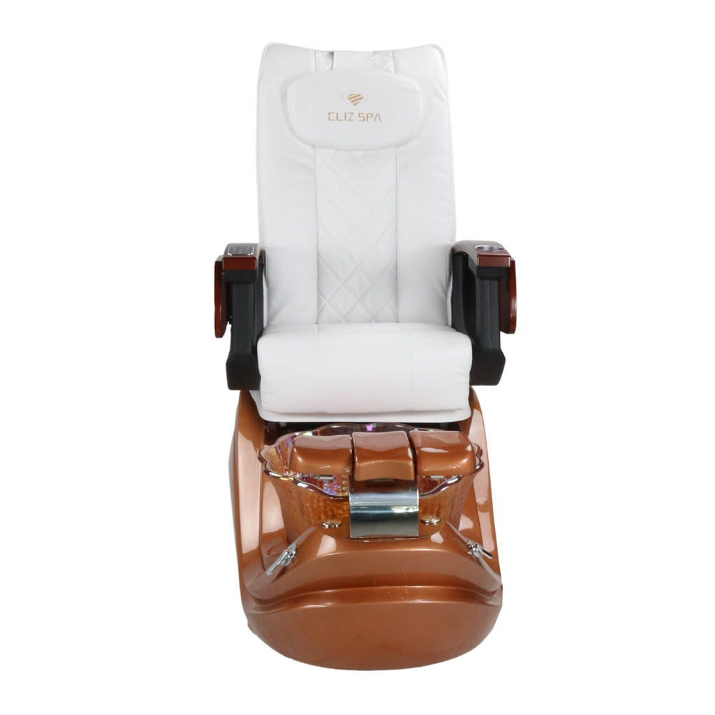 Pedicure Spa Chair - Phoenix (Wood | White | Gold)