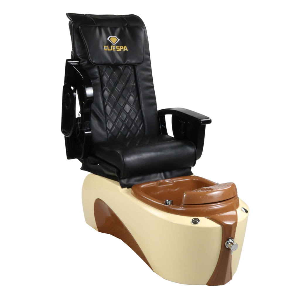 Pedicure Spa Chair - Toffee (Black | Black | Cream)