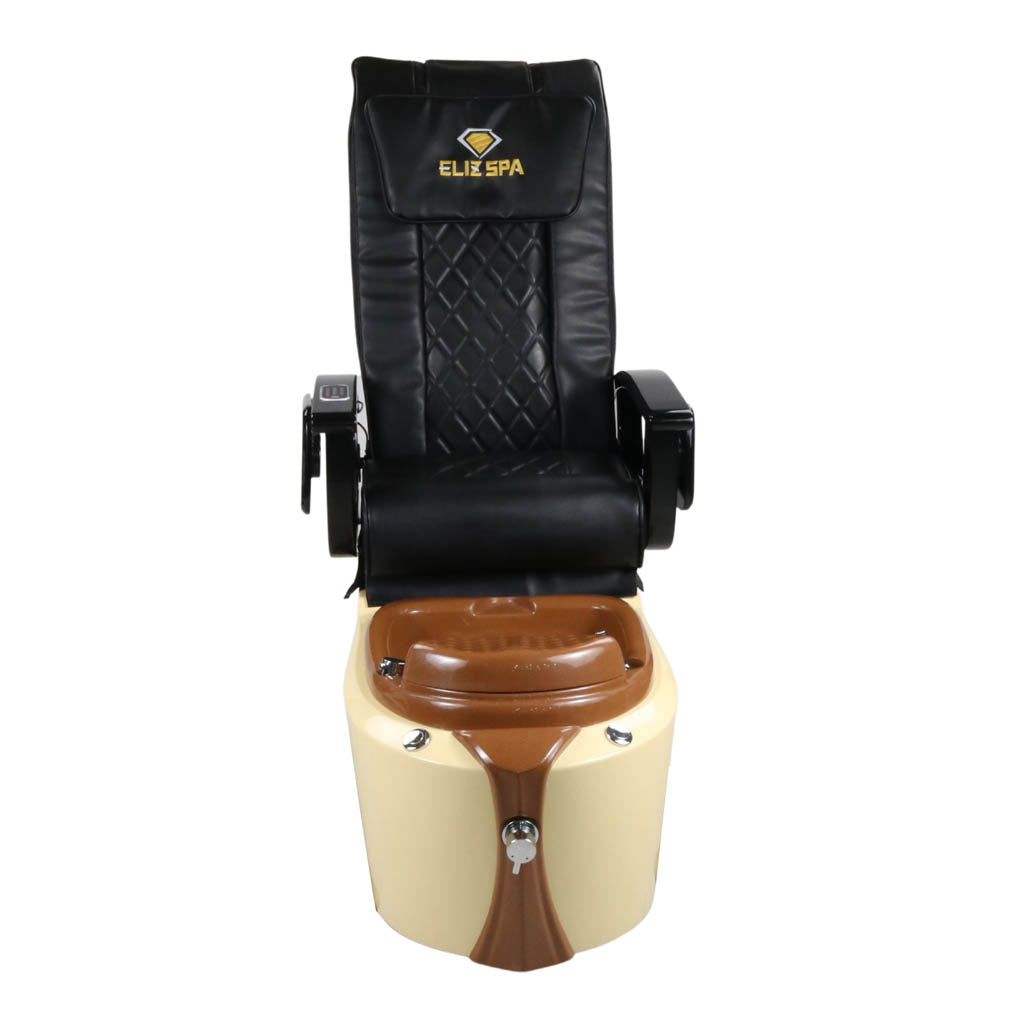 Pedicure Spa Chair - Toffee (Black | Black | Cream)
