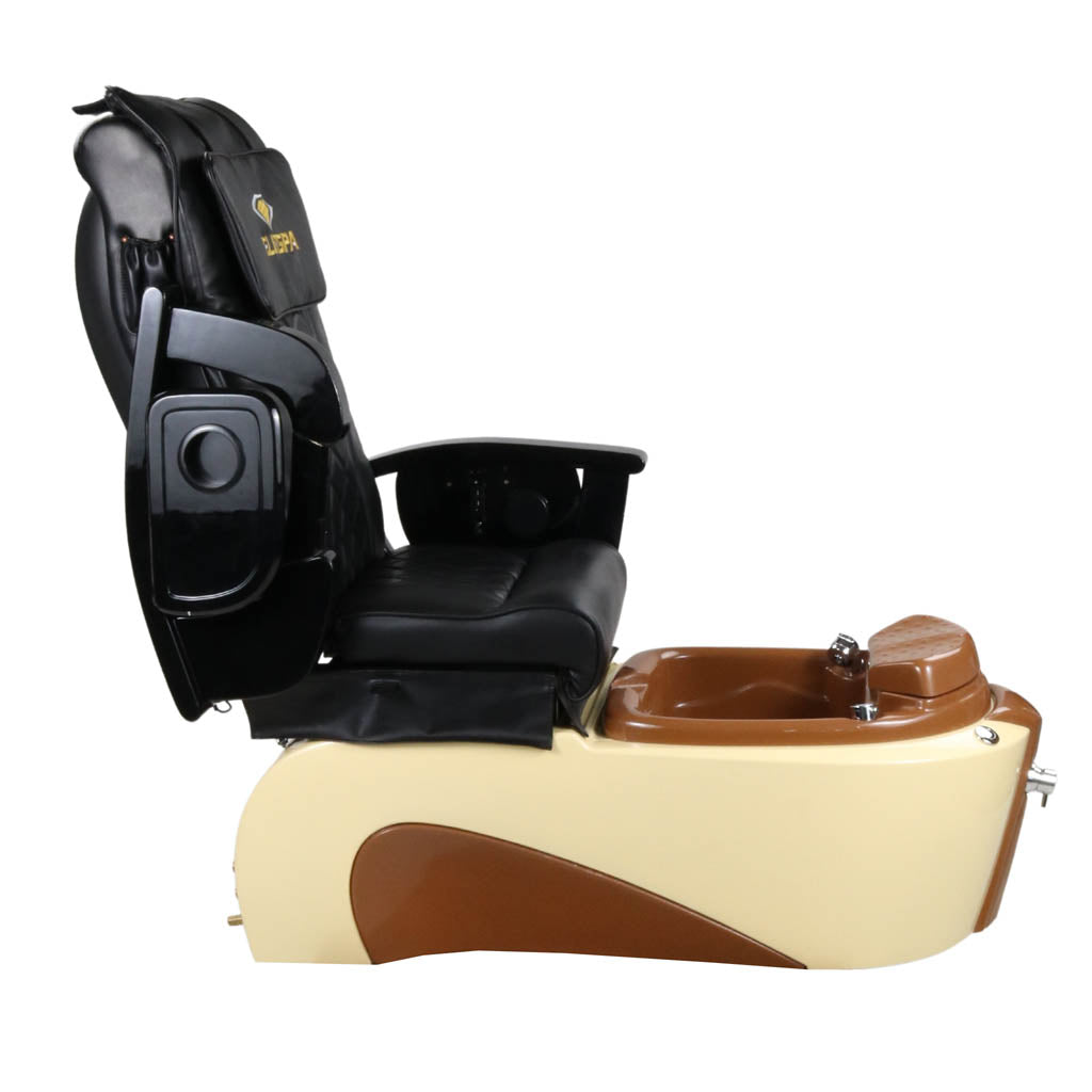 Pedicure Spa Chair - Toffee (Black | Black | Cream)