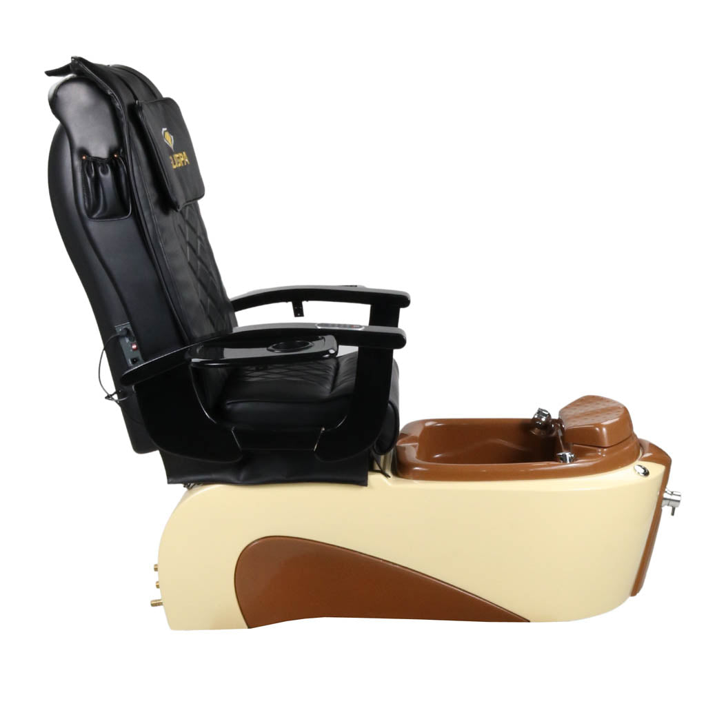 Pedicure Spa Chair - Toffee (Black | Black | Cream)