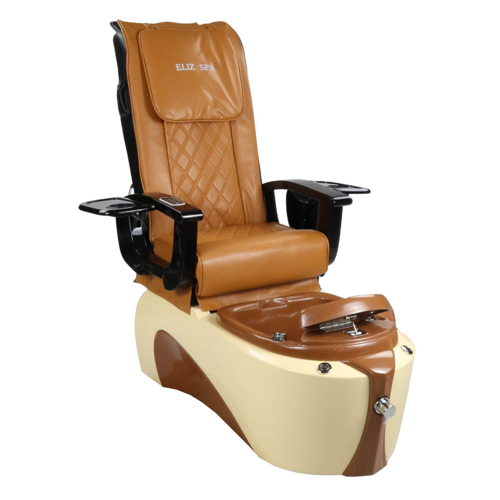 Pedicure Spa Chair - Toffee (Black | Mustard | Cream)