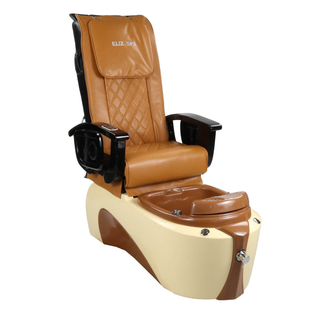 Pedicure Spa Chair - Toffee (Black | Mustard | Cream)
