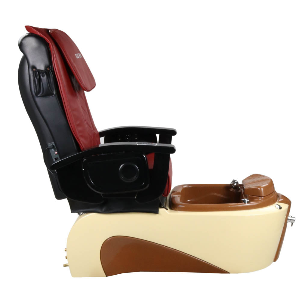 Pedicure Spa Chair - Toffee (Black | Red | Cream)
