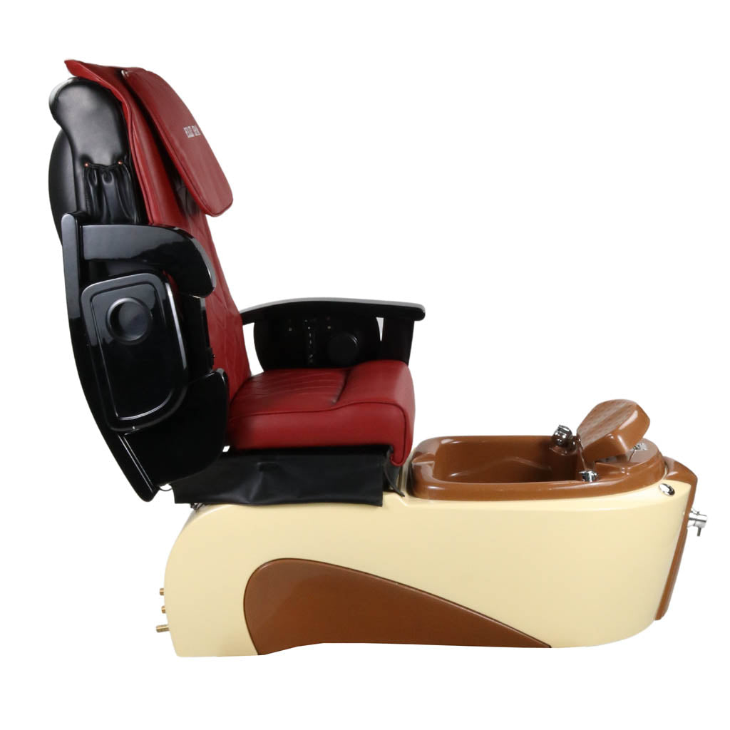 Pedicure Spa Chair - Toffee (Black | Red | Cream)