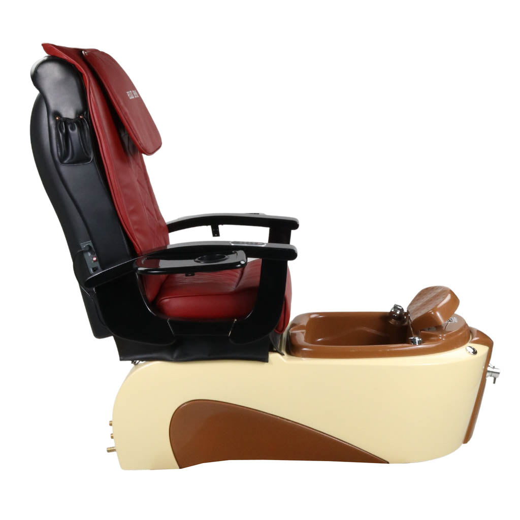 Pedicure Spa Chair - Toffee (Black | Red | Cream)