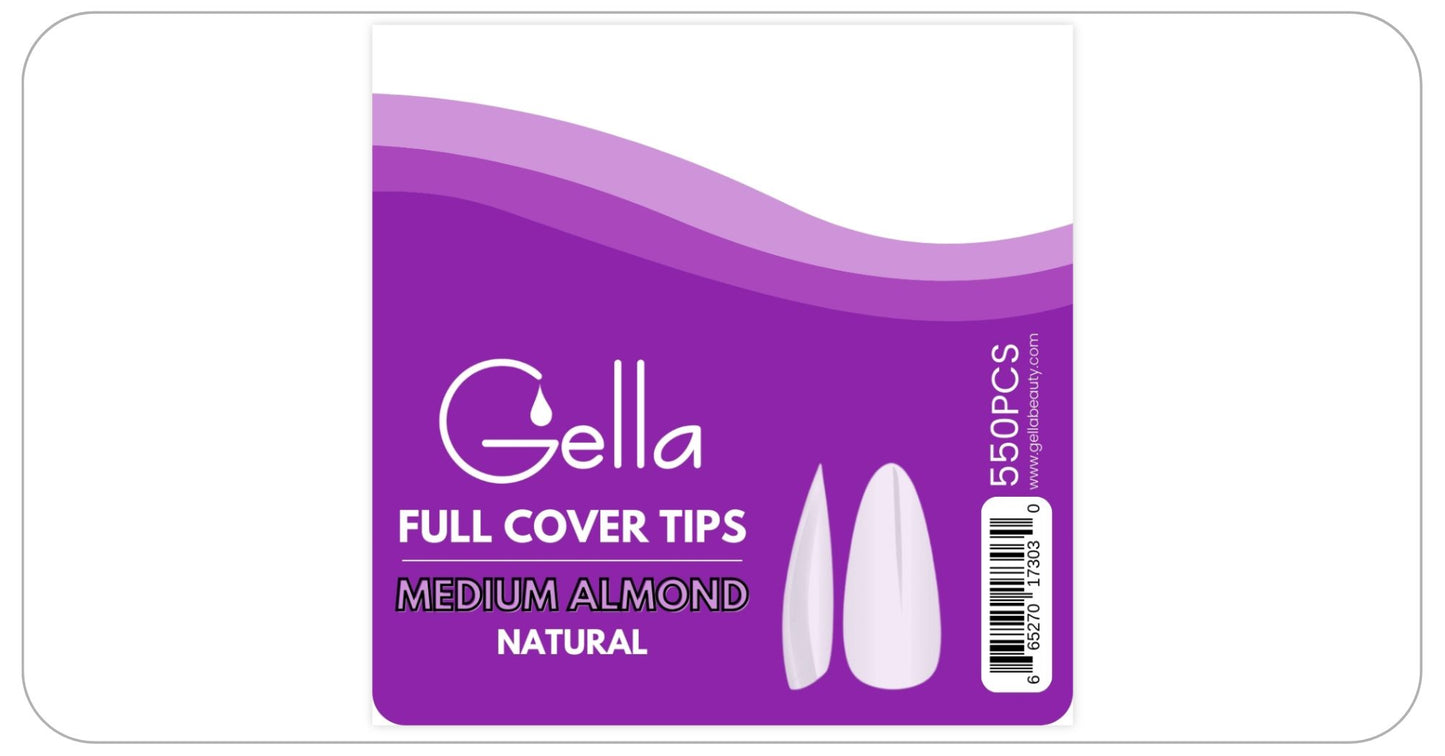 Full Cover Tips - Medium Almond Natural