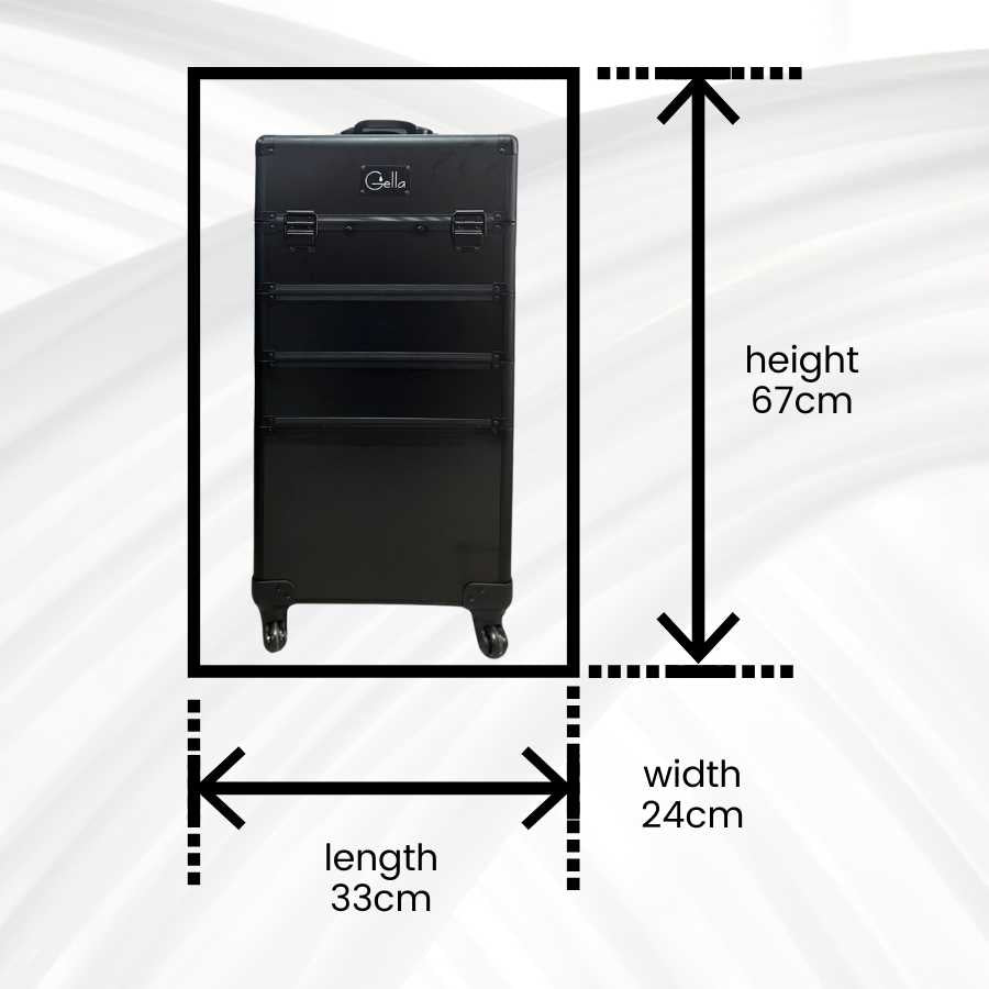 Nail Storage Trolley Case With Inserts
