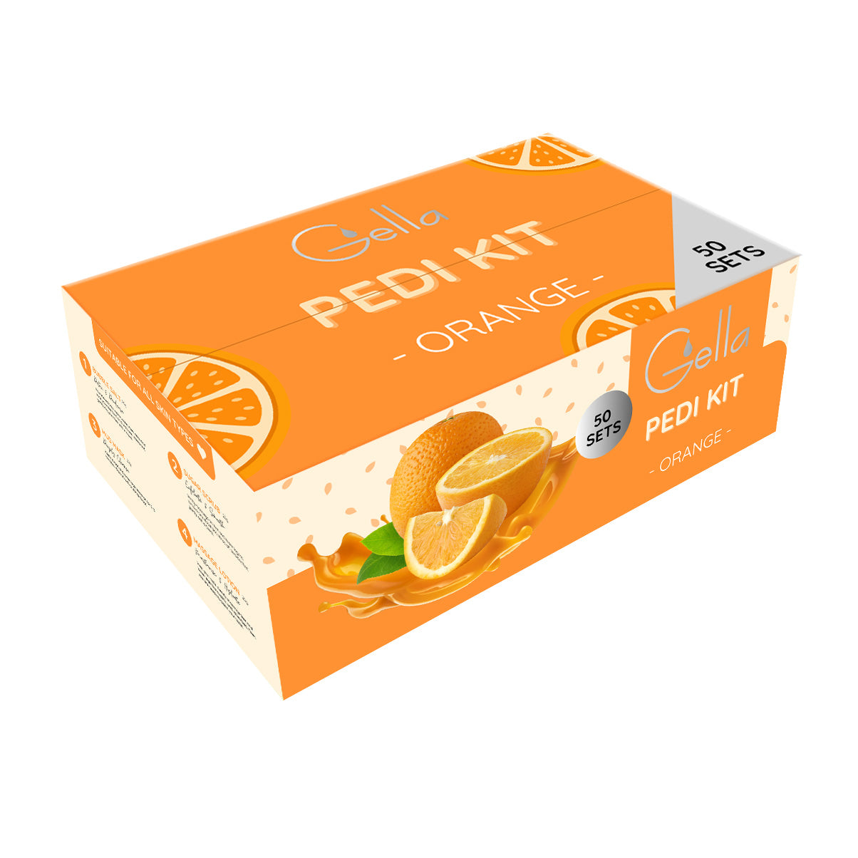 Pedi Kit 4 Steps - Orange 50pc (Carton)