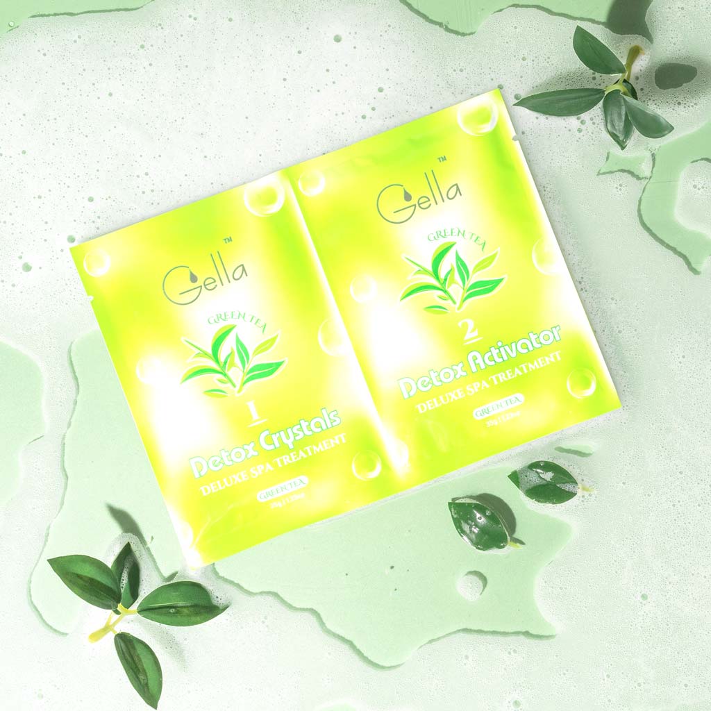 Pedi Soak 2 Step - Green Tea Detox Crystals & Activator 1pc