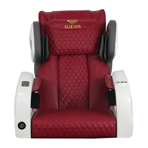 Pedicure Spa Chair - Titus (White | Burgundy | White)