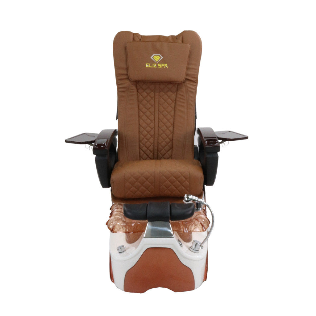 Pedicure Spa Chair - Bronze (Wood | Cappuccino | Bronze)