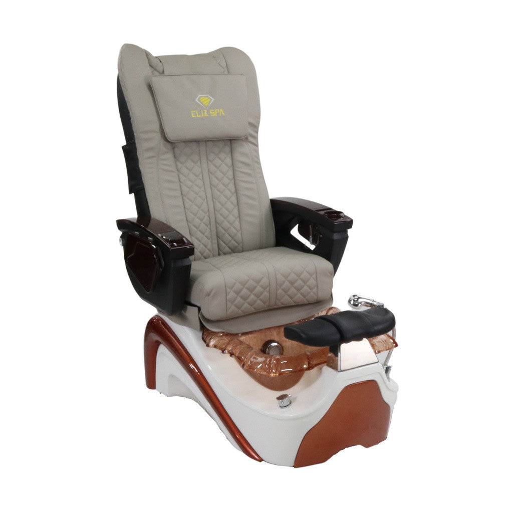 Pedicure Spa Chair - Bronze (Wood | Light Grey | Bronze)