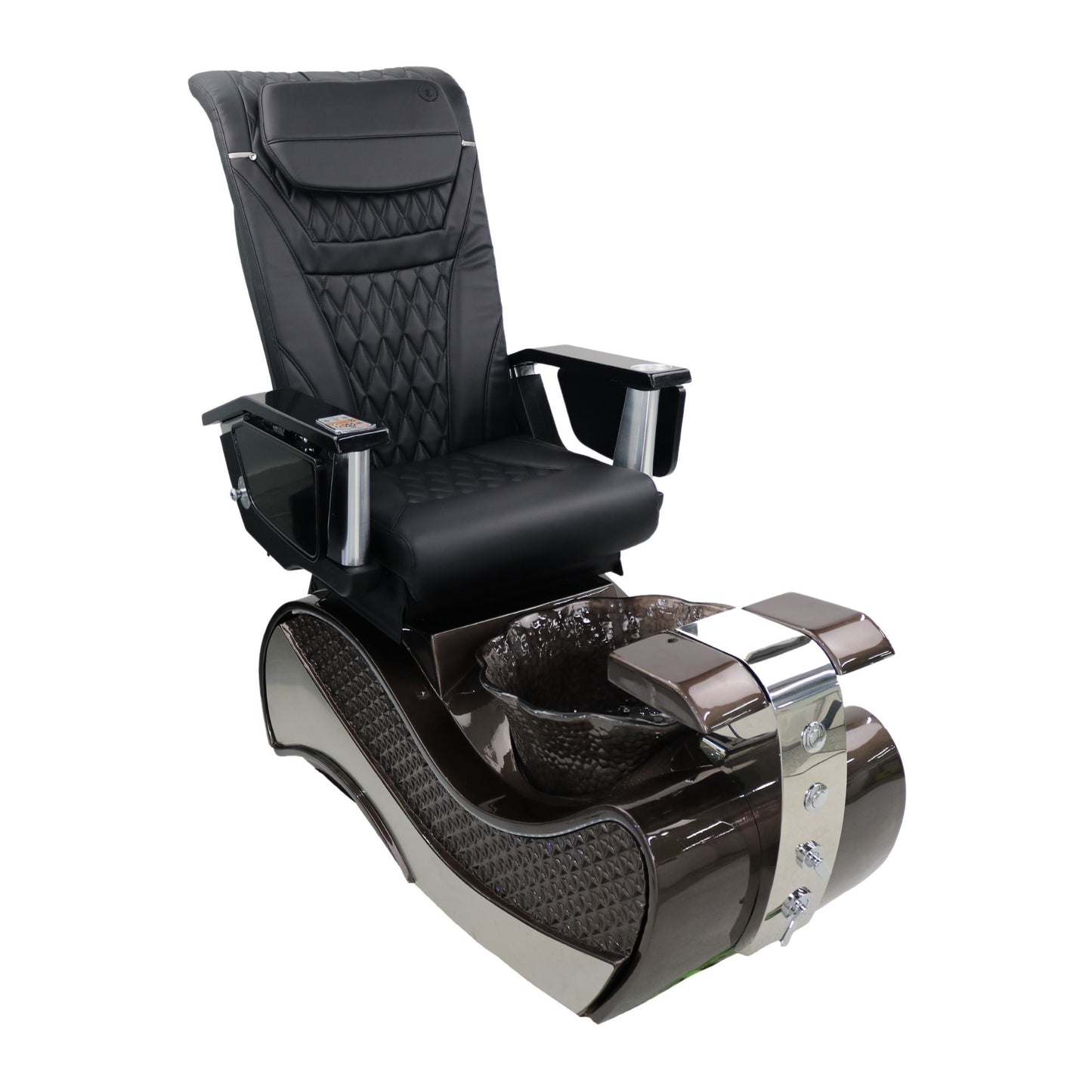 Pedicure Spa Chair - Stella (Black | Black | Brown)