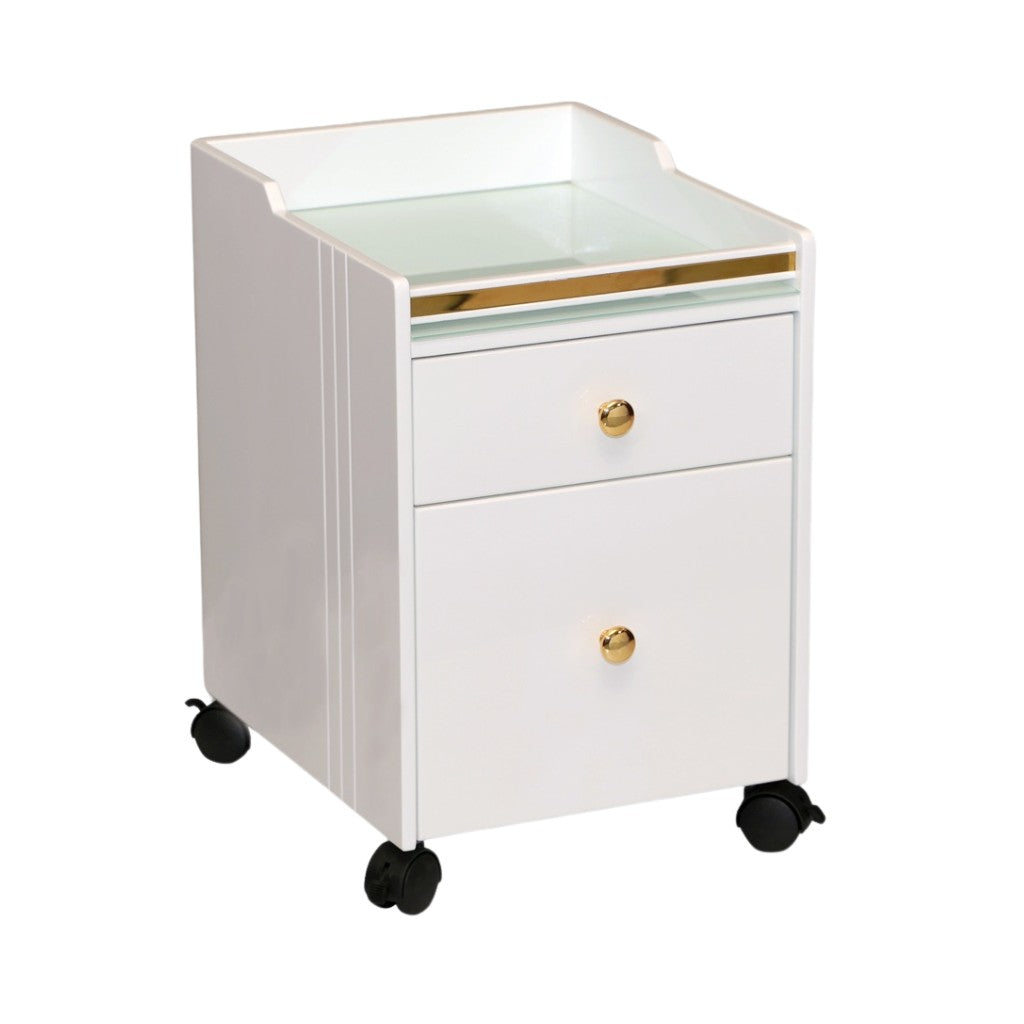 Pedicure Trolley - ACDSI Midas White & Gold