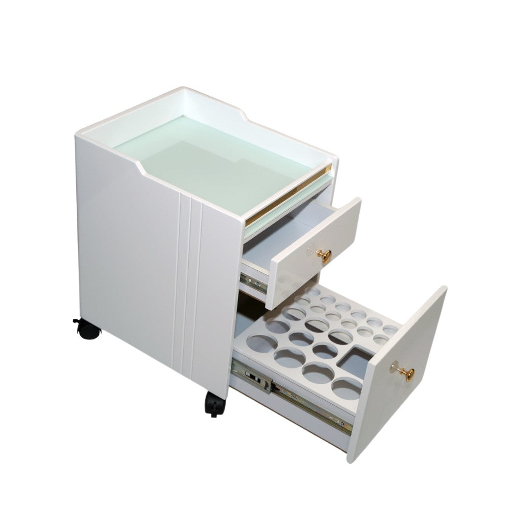 Pedicure Trolley - ACDSI Midas White & Gold