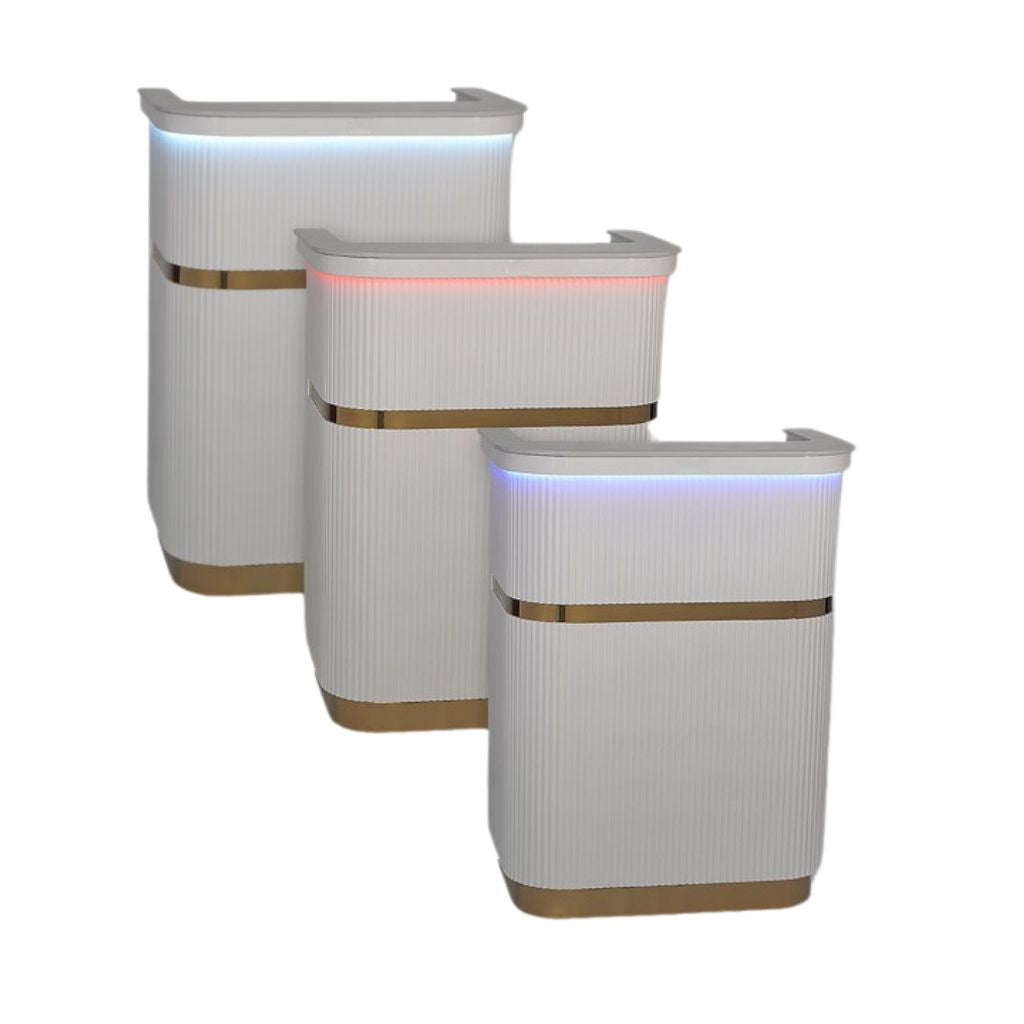Reception Desk - REPA08 Midas White & Gold
