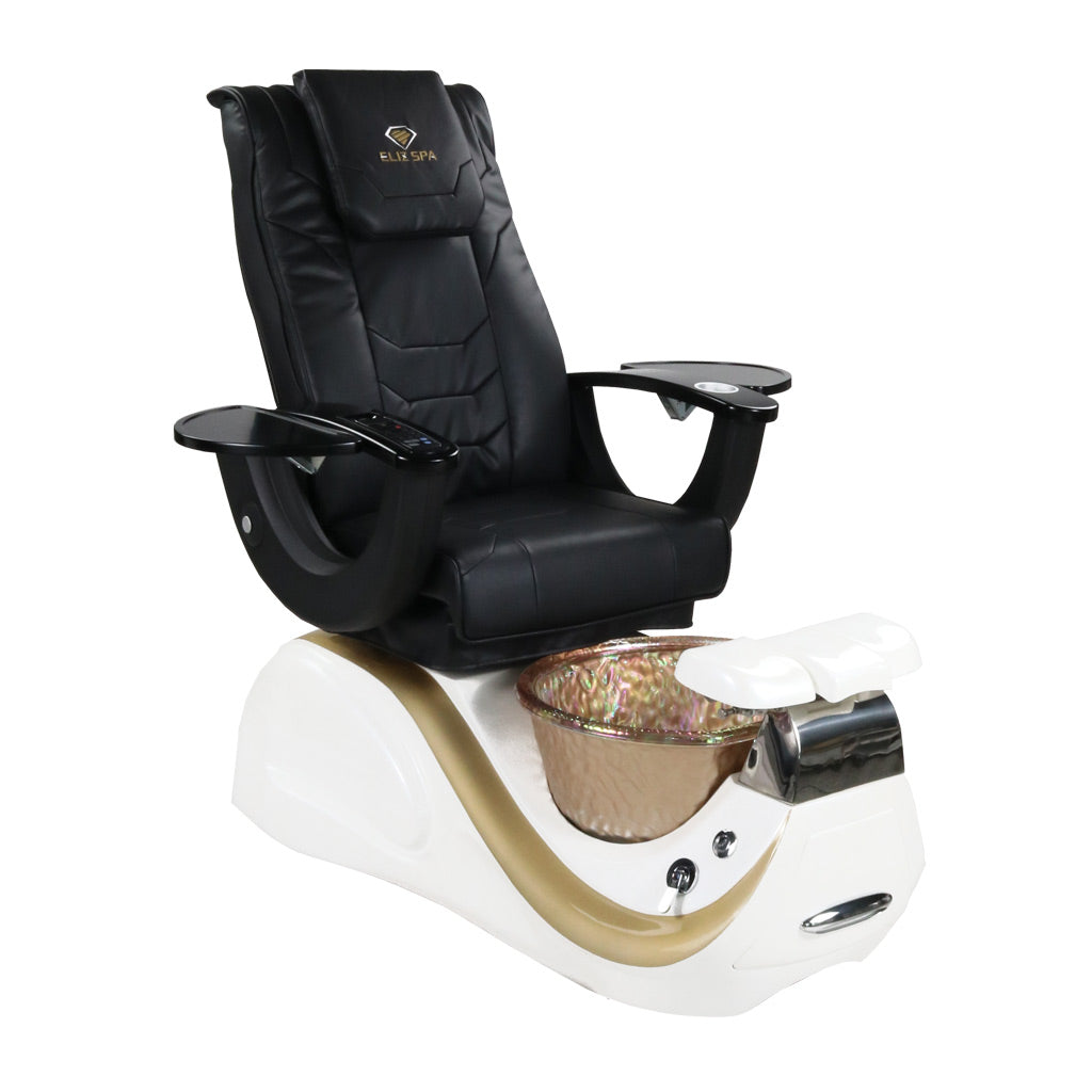 Pedicure Spa Chair - Divine (Black | Black | White)
