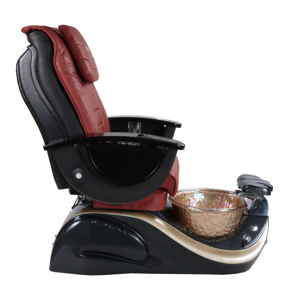 Pedicure Spa Chair - Divine (Black | Burgundy | Black)