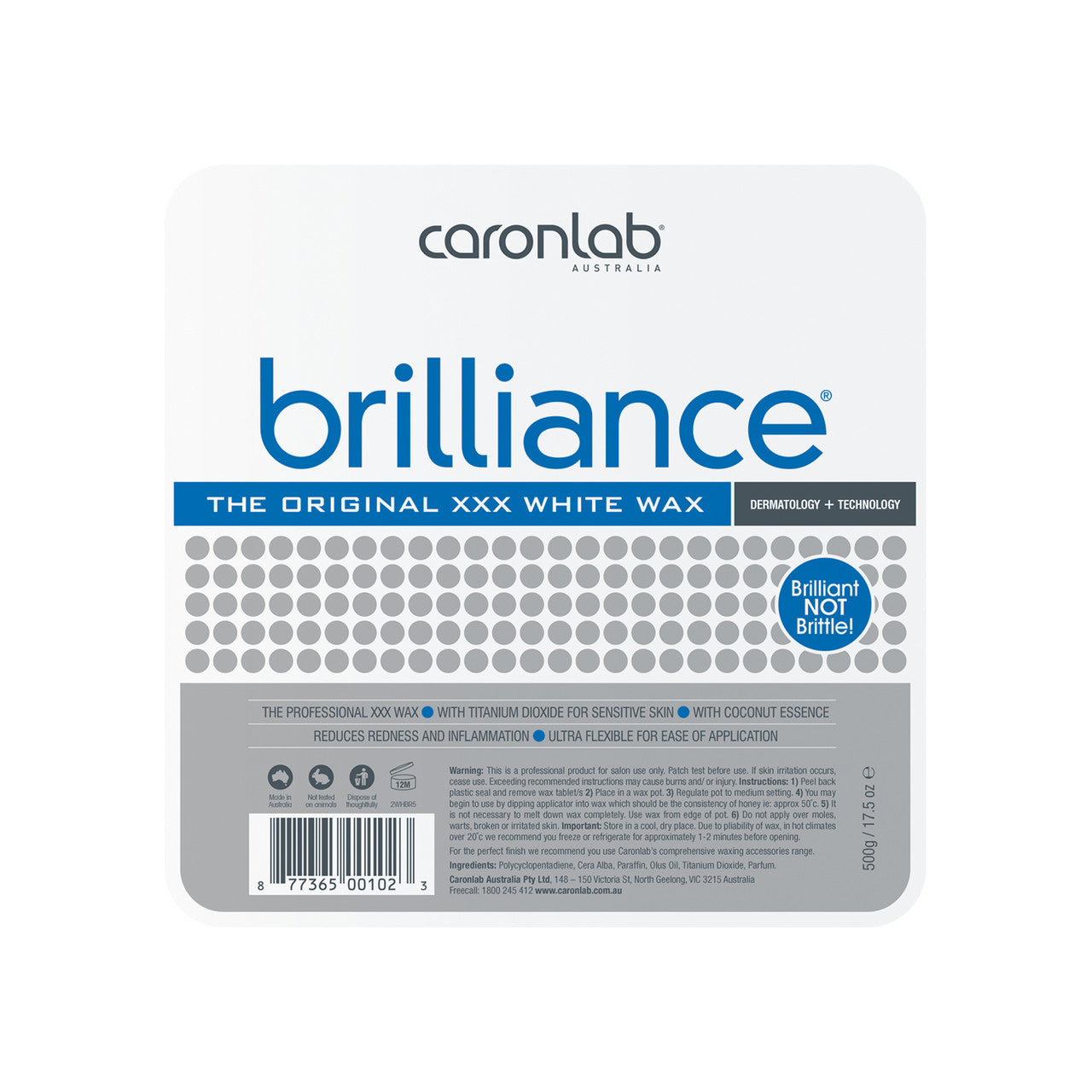 Brilliance Hard Wax Pellet Tray 500g Diamond Nail Supplies