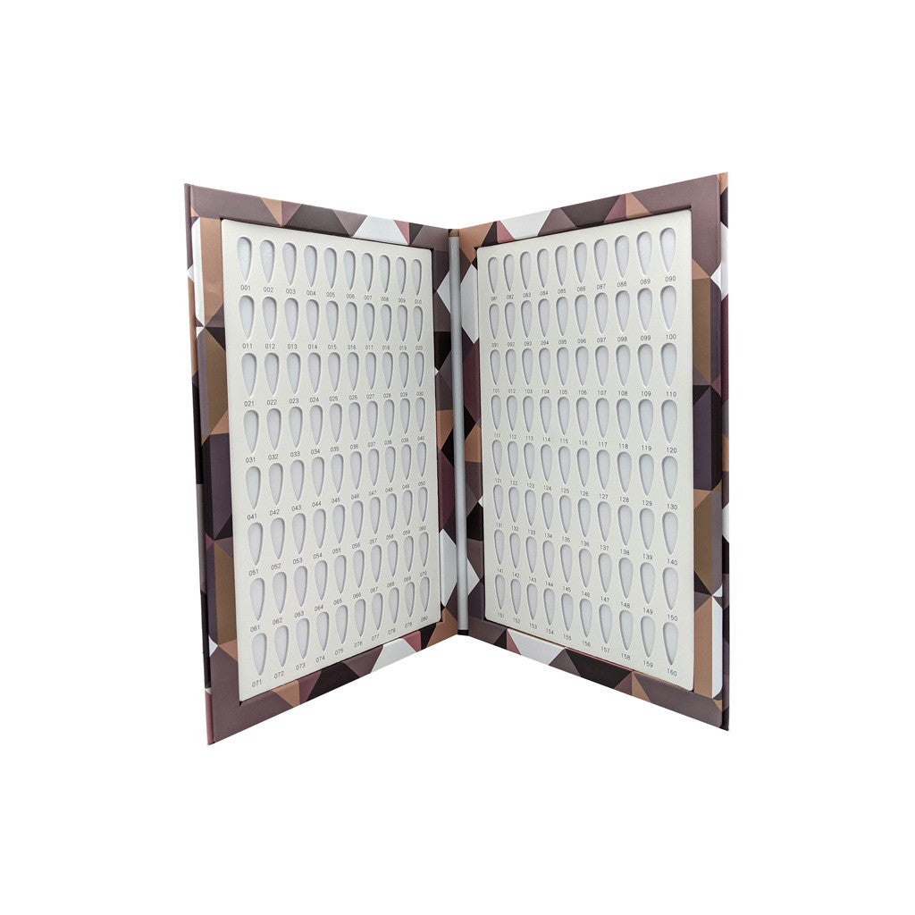 Color Chart Display Book Stiletto #4 Triangle Diamond Nail Supplies