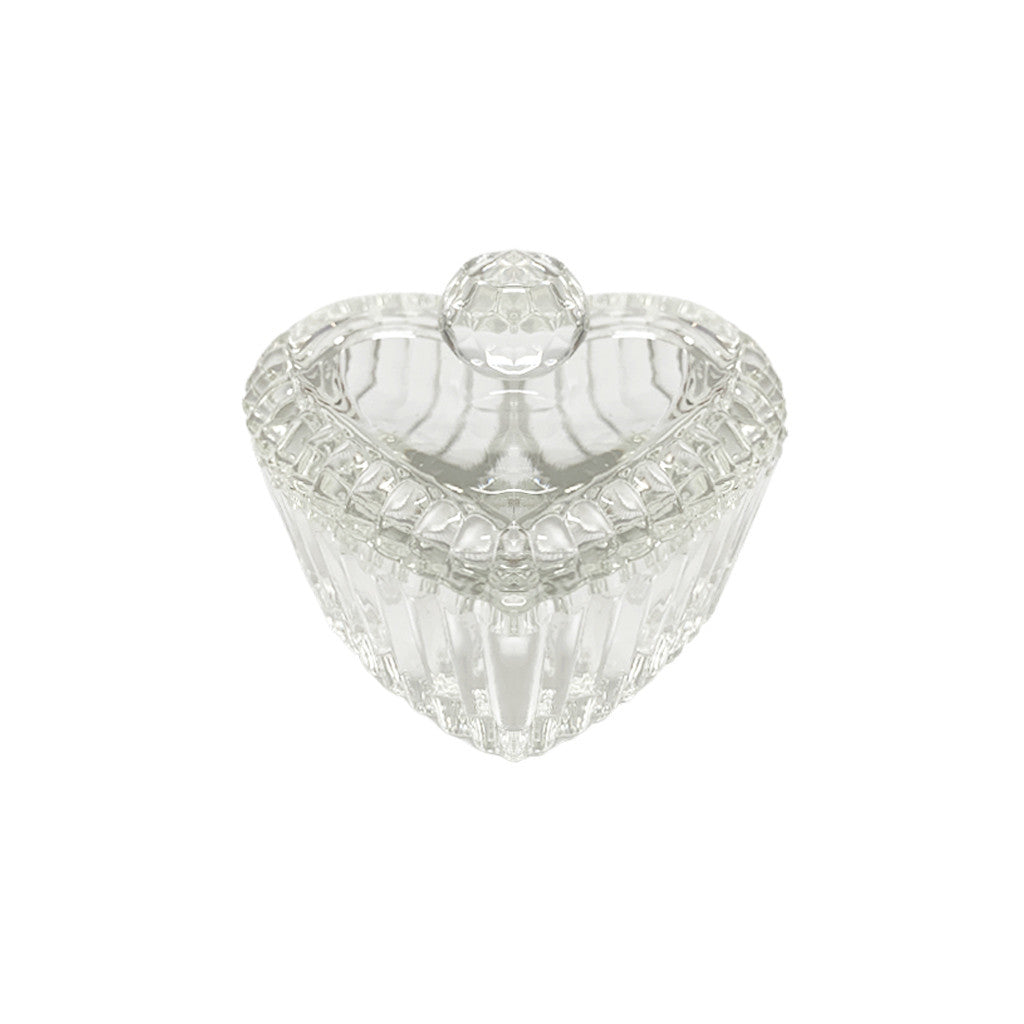 Crystal Jar - Heart with Handle Diamond Nail Supplies