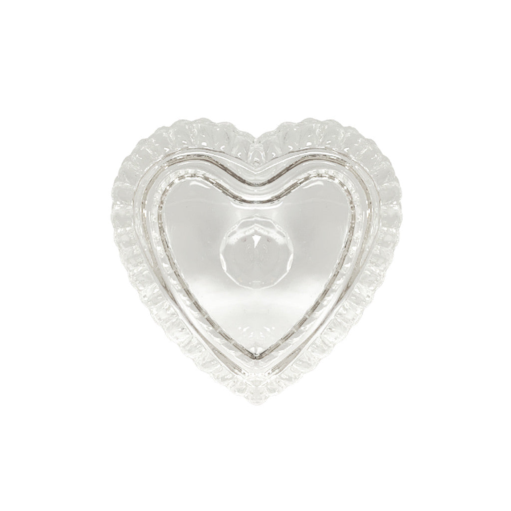 Crystal Jar - Heart with Handle Diamond Nail Supplies
