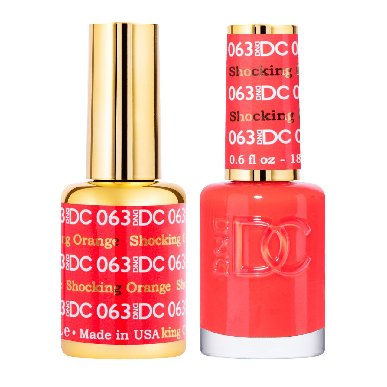 Duo Gel - DC063 Shocking Orange Diamond Nail Supplies