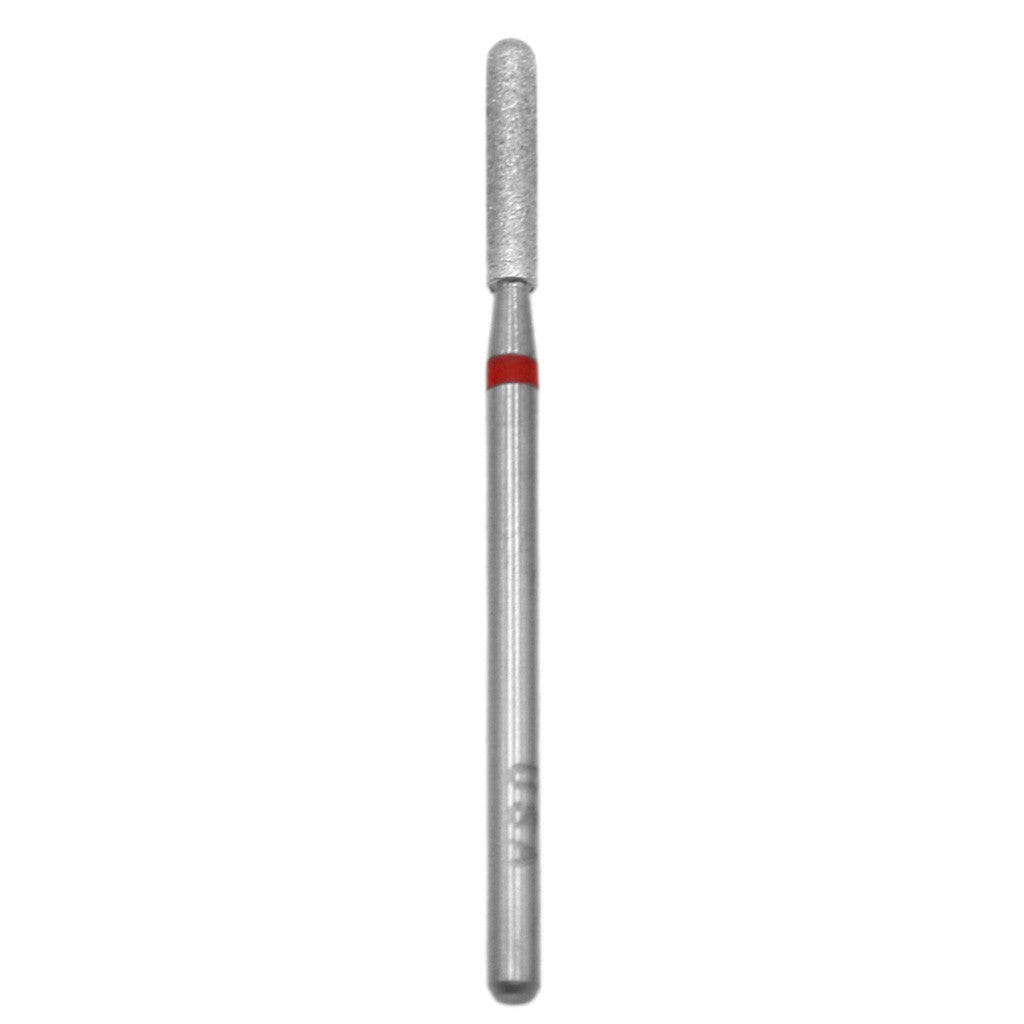 Drill Bit Diamond 2.3mm F Rounded Top Barrel Silver 3/32" Diamond Nail Supplies
