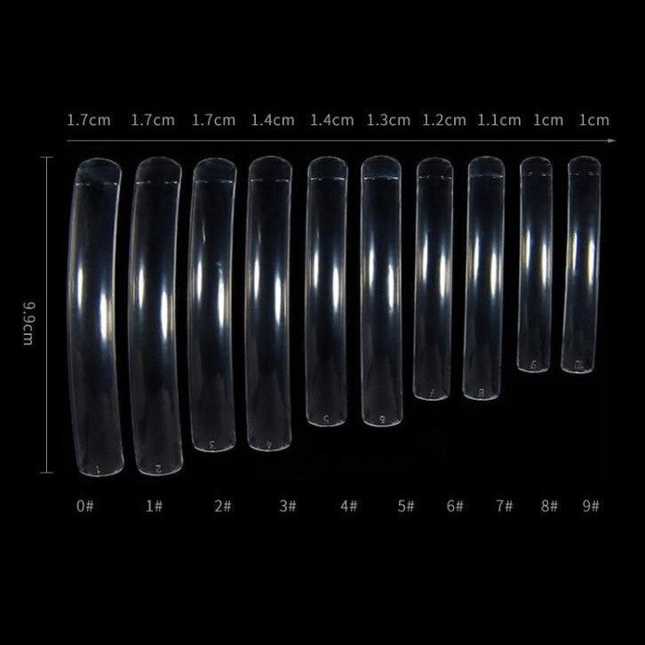 Extra Long Coffin Tips Clear 0-9 Diamond Nail Supplies