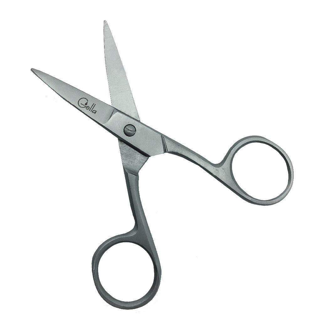 Curved Eyebrow Scissors Stainless Steel Silver Diamond Nail Supplies