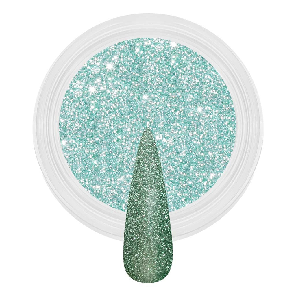 Reflective Dip & Acrylic Powder - D147 Viridian Sparkle Diamond Nail Supplies