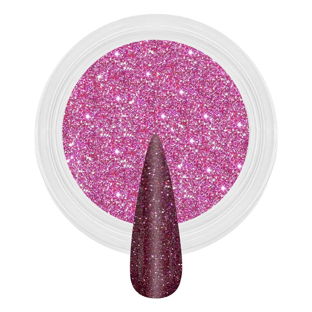Reflective Dip & Acrylic Powder - D163 Magic Magenta Diamond Nail Supplies