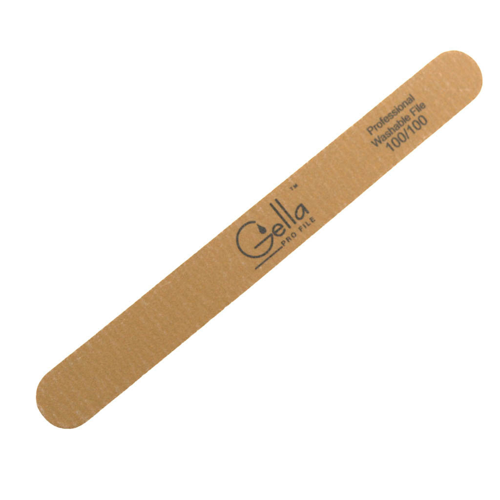 Gella Straight Zebra Gold File 100/100 Diamond Nail Supplies