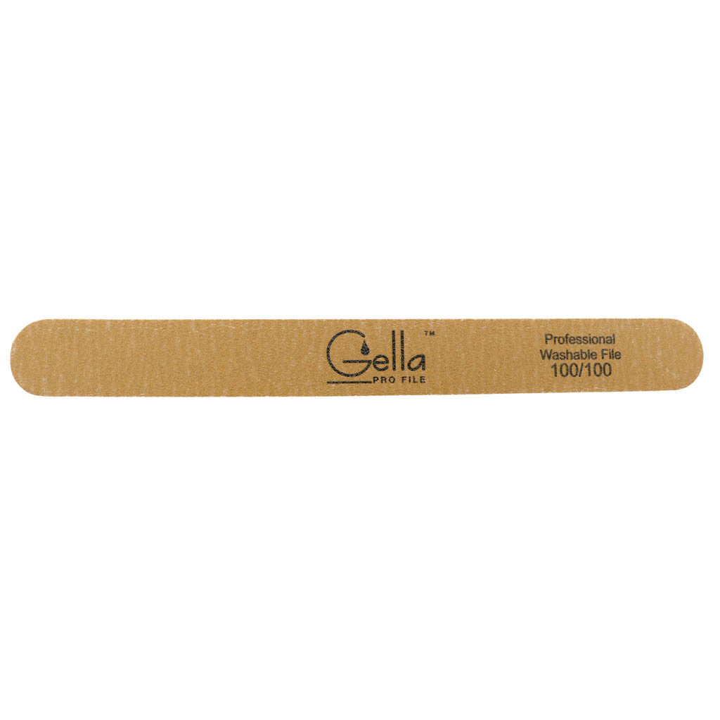 Gella Straight Zebra Gold File 100/100 Diamond Nail Supplies