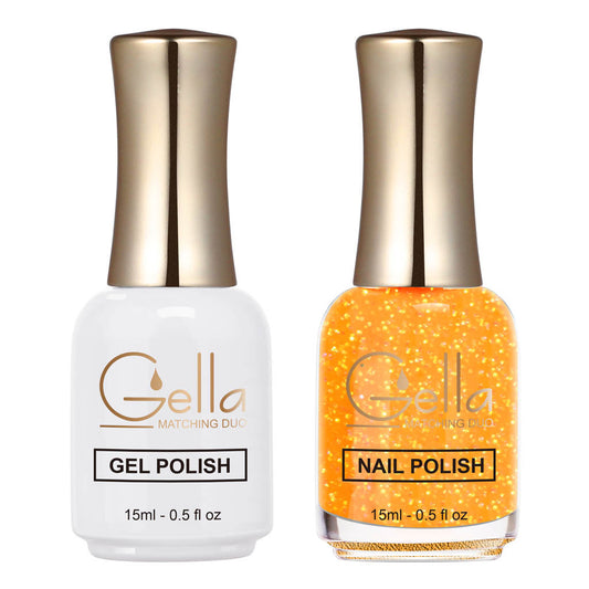 Matching Duo - GN133 Firey Orange Diamond Nail Supplies