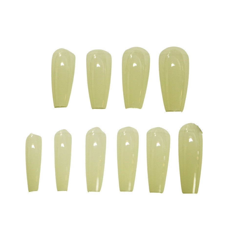 Gella Full Tips Coffin Long Natural 1-9 504pc Diamond Nail Supplies