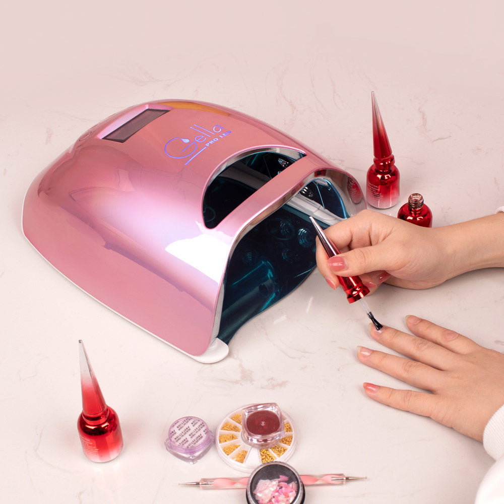 Gella Pro LED Cordless Lamp 48W Pearl Pink Diamond Nail Supplies