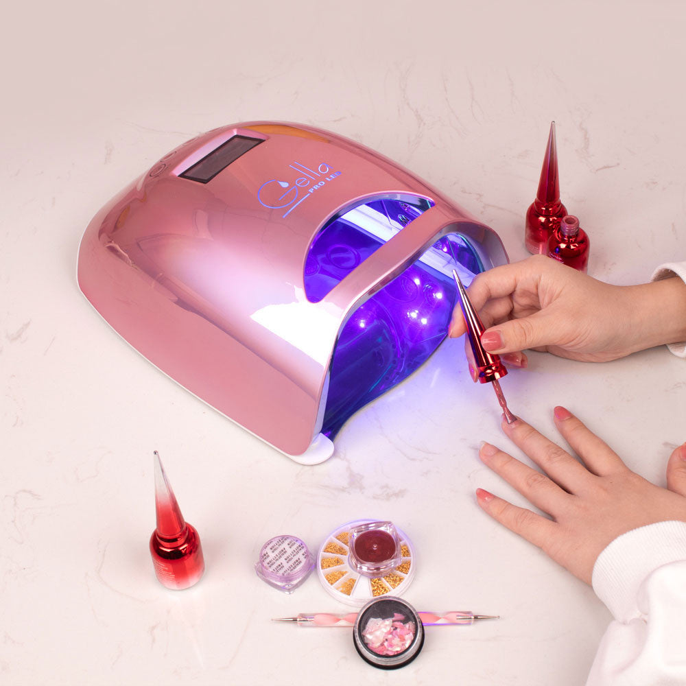 Gella Pro LED Cordless Lamp 48W Pearl Pink Diamond Nail Supplies